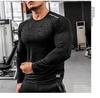 Men's Sportswear Gym T-Shirts Long Sleeve Compression Quick Dry Running Shirts Round Neck Sports Top