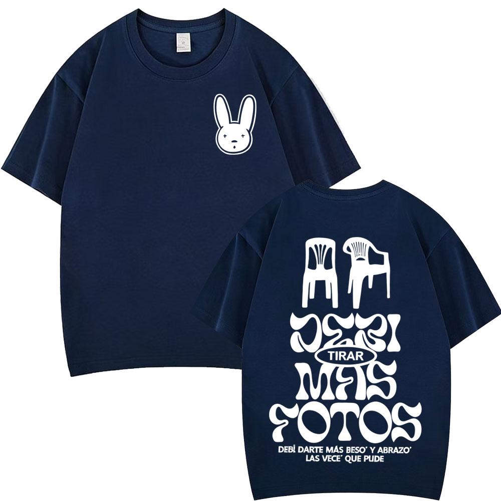 Rapper Bad Bunny Tour 2026 Merch T Shirt Men Women Fashion Y2k Clothes Hip Hop Tshirts Shortsleeved Casual Vintage Tshirts