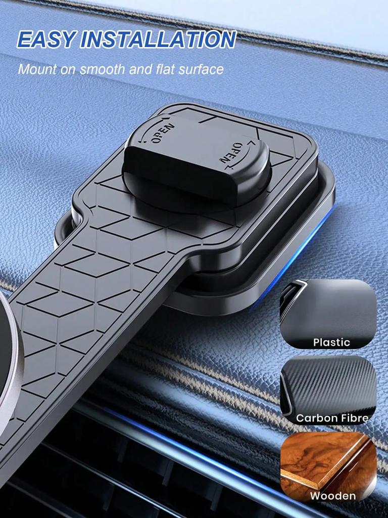 Flexible Magnetic Car Phone Mount – Adjustable Aluminum Alloy Arm, 360° Rotation, Universal Fit for iPhone & All Smartphones