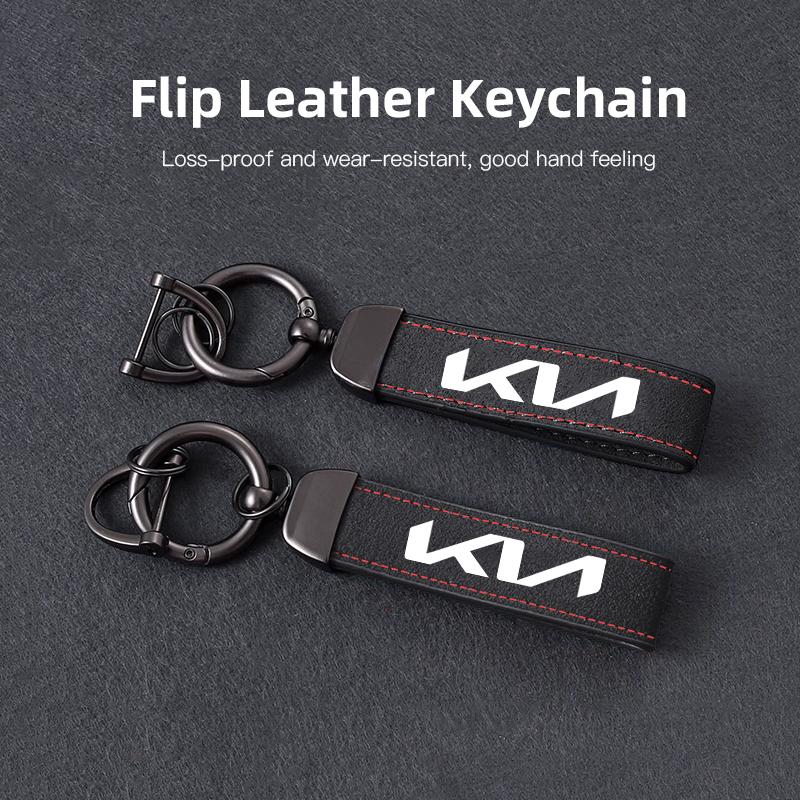 OYQZ3 Car Tire Wheel Valve Caps Cover Suede Car Key Chain Ring Keychain For KIA EV6 Stinger RIO Sorento Picanto Ceed Borrego Syros K4