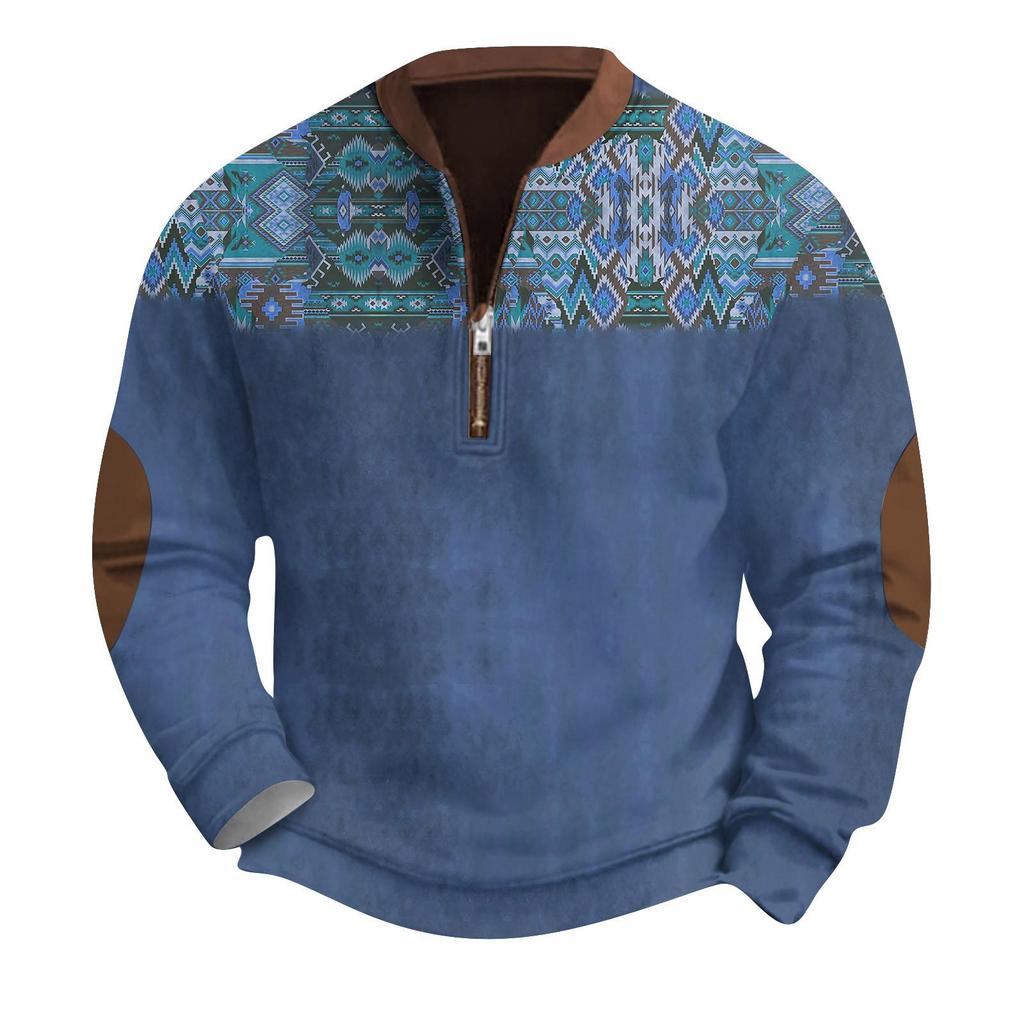 Lässiges Retro-Sweatshirt mit Farbverlauf für Herren