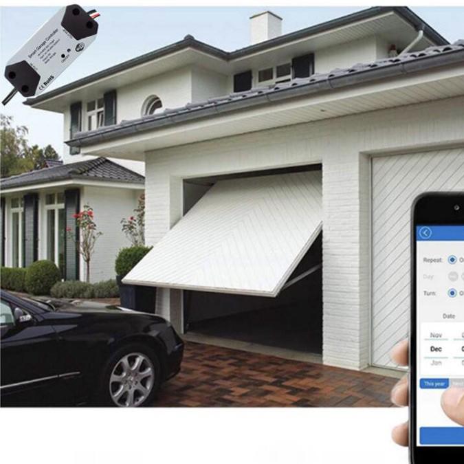 Tuya Graffiti WiFi Garage Door Controller, Alexa & Google Home Compatible (110V-260V)