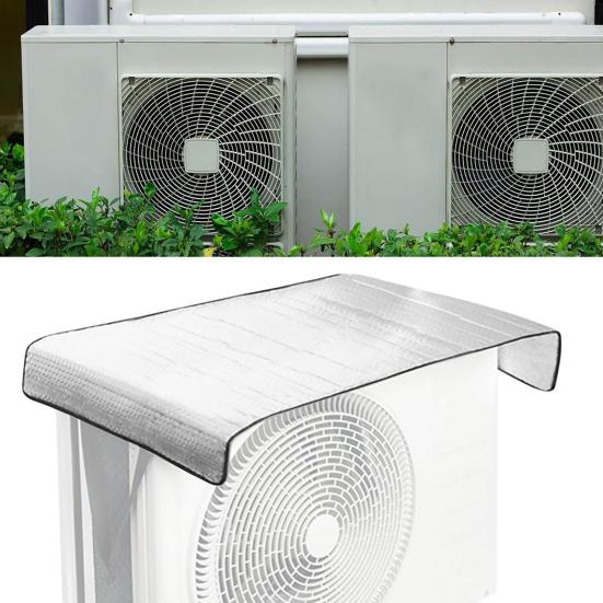 Double-layer Air Conditioner Rainproof Aluminum Film Guard Waterproof AC Protector Shield Household Supplies