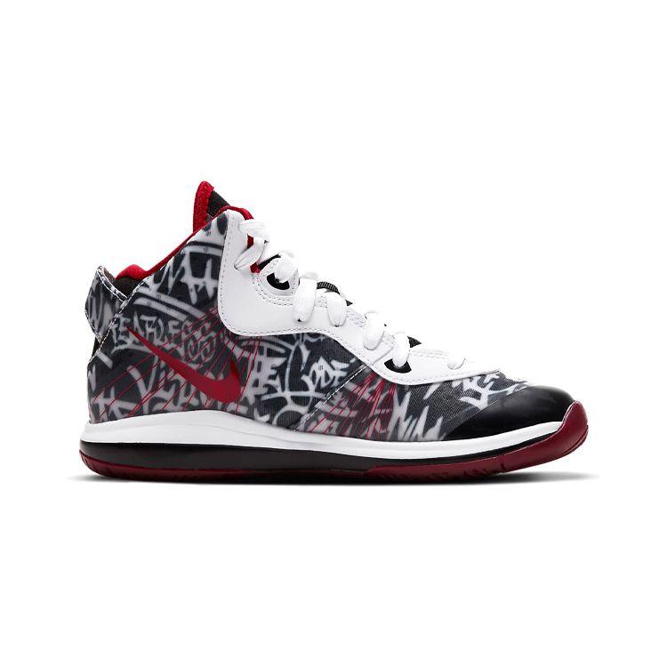 Nike LeBron 8 PS Graffiti Dětské tenisky Černá Sportovně červená Bílá DH3239-001