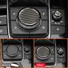 For Mazda CX-5 2017-2020 Carbon Fiber Car Center Console Gear Shifter Knobs Trim Dots Interior Decoration Sticker Accessories