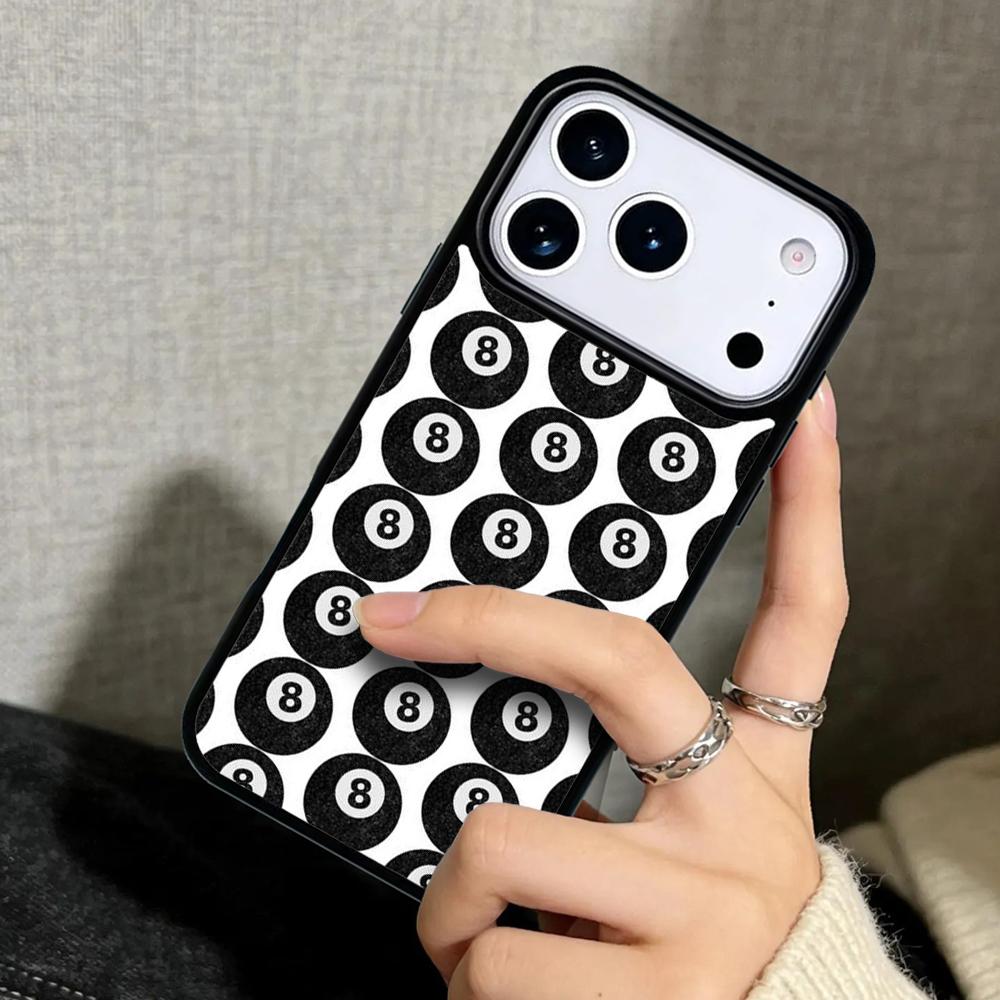 Capa Case for iPhone 17 Air 16 Pro Max 15 Plus 11 13 Mini 14 12 Back Phone Cover Billiards Snooker 8 Ball