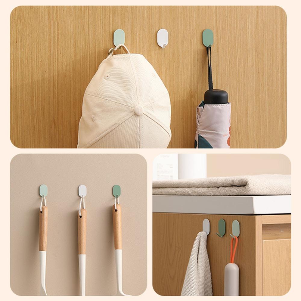 8 PCS Easy Install Adhesive Hook Iron Robe Hook Simple Coat Hook  Home Supply