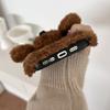 For iPhone 16 Pro Case Cute Teddy Dog Fluffy Soft TPU Winter Phone Cover