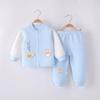 Class A Baby Clothes: Three-Layer Cardigan & Boneless Split Underwear Set for Boys and Girls - Perfect for Spring, Autumn, and Winter