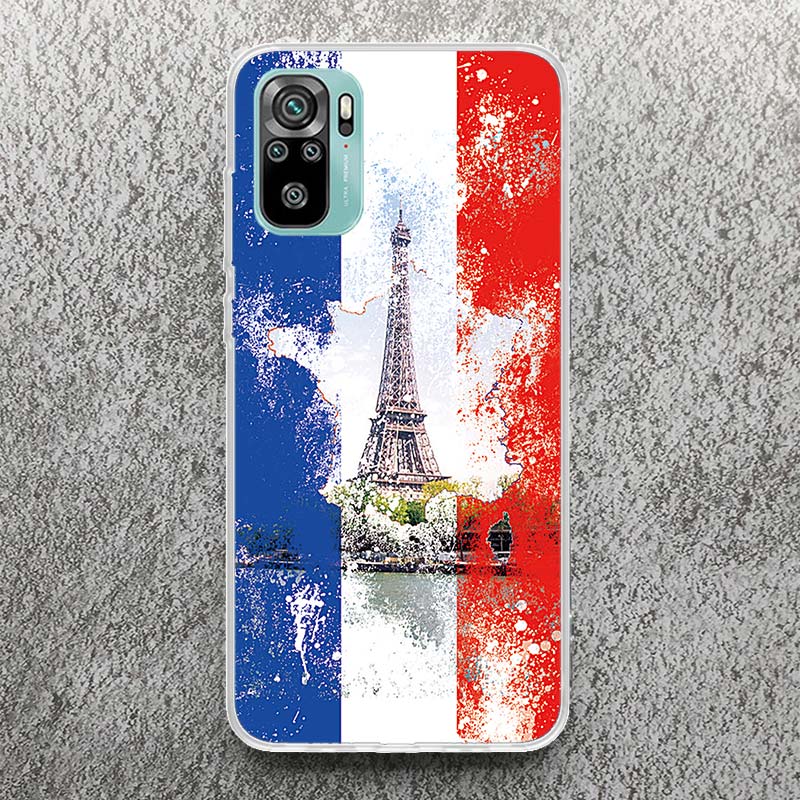 France Flag Print Soft Case for Xiaomi Redmi Note 14 13 12S 11S Phone Shell 10 Pro Plus 11E 11T 12 11 10S 5G Cover Soft Case for