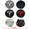 Car Sticker Tesla 4PCS 56mm Car Vehicle Wheel Hub Center Cap Cover Decals Sticker Badge Auto Accessories For Tesla Model 3 Model