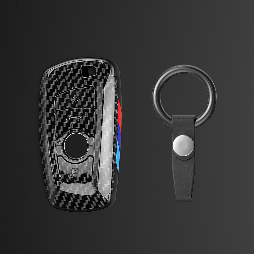 Carbon Fibre ABS Car Smart Remote Key Case Cover Shell 3 Buttons For BMW F30 F20 M3 M5 F10 F18 F22 F01 X3 X4 F06 F02 Accessories NI6