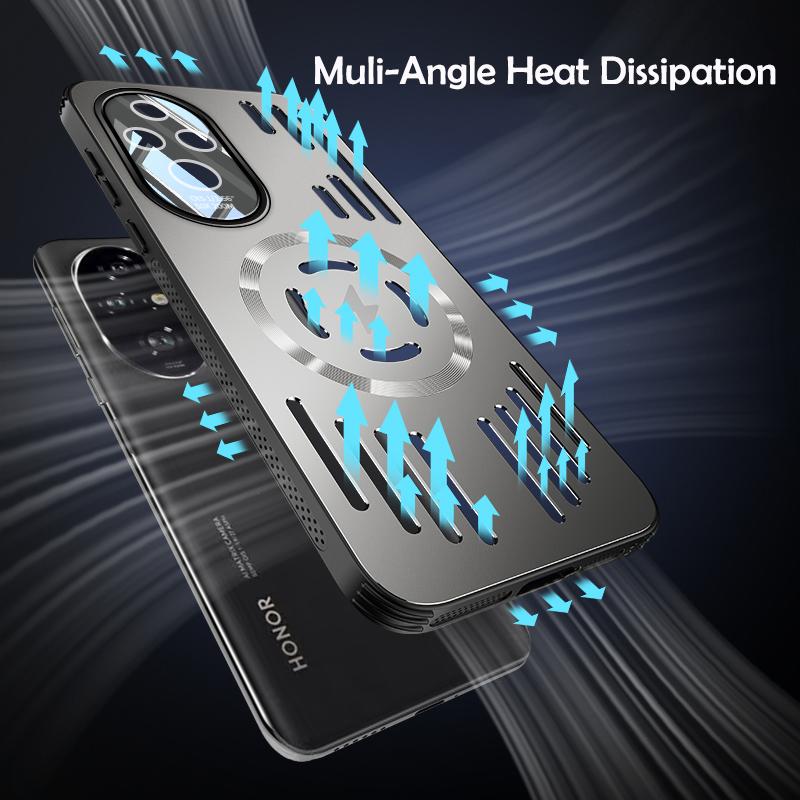 Husă Inteligentă Magnetică Wireless cu Disipare Căldură Metal Dur Pentru Huawei HONOR 300 200 100 Magic 7 Pro Lite X9C