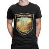Central Park Travel Art Badge Graphic 100 Cotton TShirt Central Park Season 3 Tops Tees For Unisex