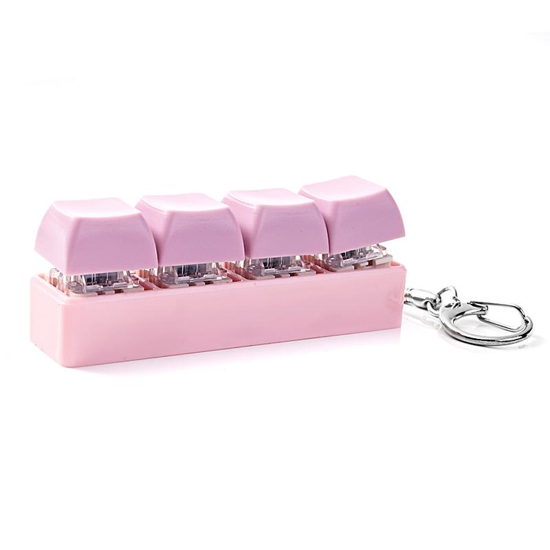 4/8/12/20Pcs Macaron Keyboard Fidget Keycap Keychain Stress Relief Pendant Xmas Birthday Valentine Office Party Gift Charm