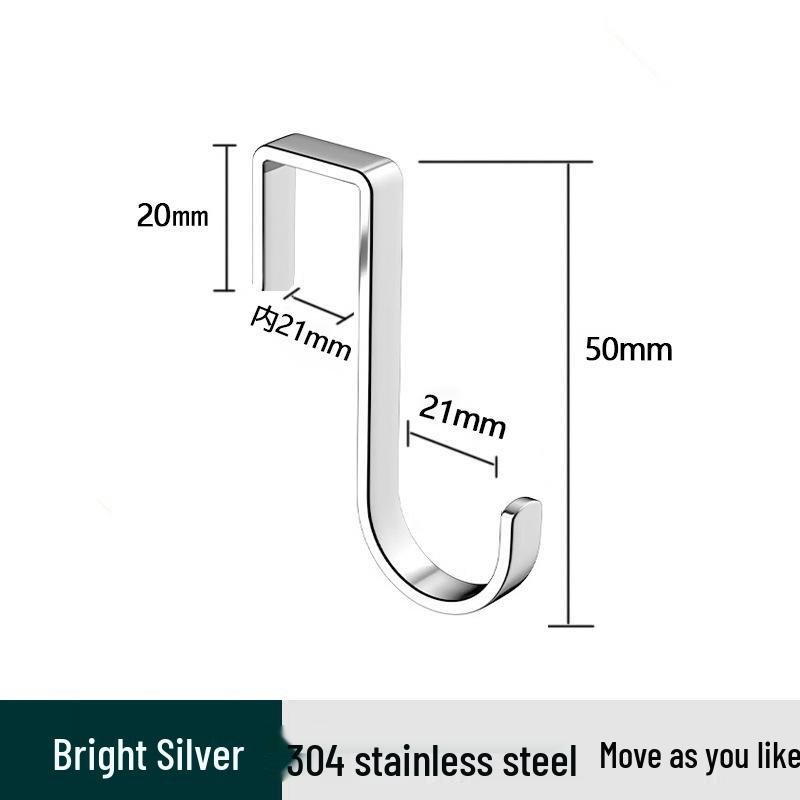 Strong Adhesive No-Drill Wall Hooks, Load-Bearing for Kitchen and Bathroom Storage