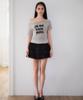 ROSEFRANTZ Minimal French Lettering T-Shirt [Gray]