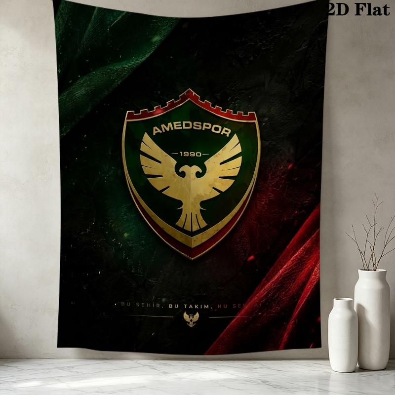 Amedspor Duvar Kilim Estetik Duvar Askısı Baskılı Kumaş Battaniye Yatak Odası Oturma Odası Ev Dekorasyonu İçin Dekoratif Kilimler