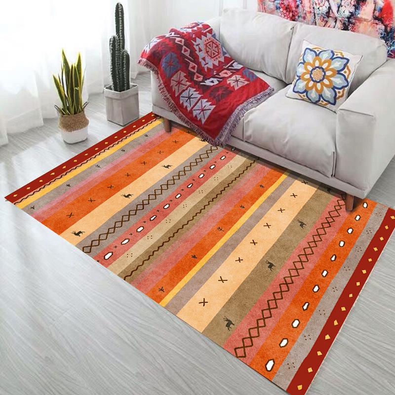 Bohemian Home Carpet Living Room Tea Table Large Carpet Rectangular Ethnic Style Carpet Bedroom Carpet