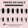 Wearable Long Water Pipe 3D Embossed Flower Manicure Nails Removable Fake Nails Wearable Nails