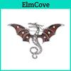 Animal Dragon Brooch With Zinc Alloy Construction For Fashionable Wear In Autumn 2024