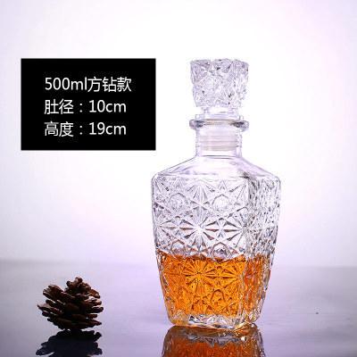 250-1000ml Bottiglia di Vetro Trasparente di Alta Qualità Dispenser per Whisky Bottiglia Creativa per Vino Rosso per Liquori Scotch Bourbon