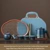 Wooden Handle Tea Set: Portable Teacups for Camping, Home, and Office - Perfect Gift for Young People and Festivals