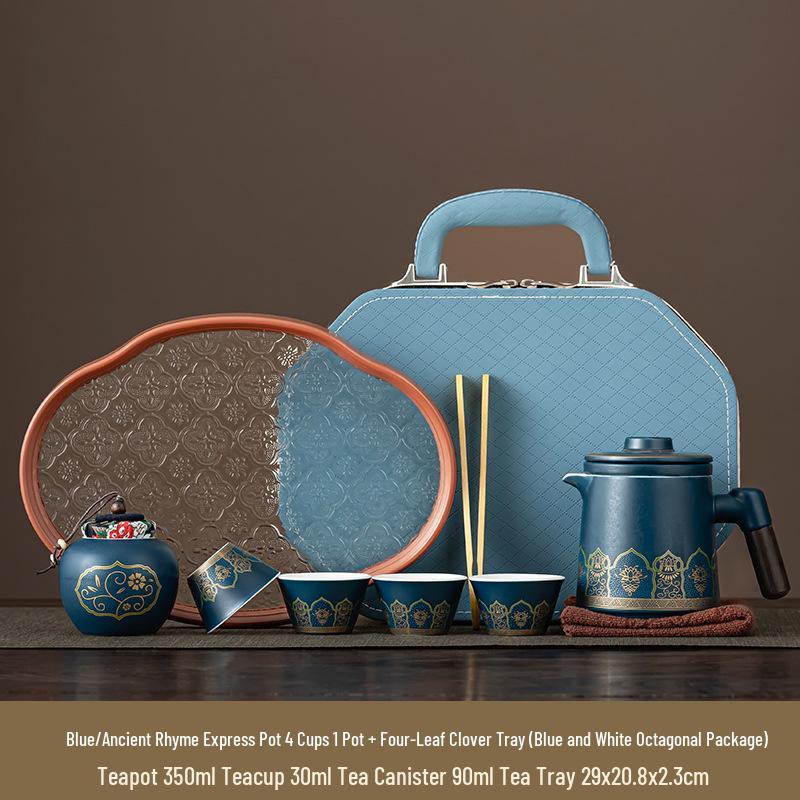 Wooden Handle Tea Set: Portable Teacups for Camping, Home, and Office - Perfect Gift for Young People and Festivals