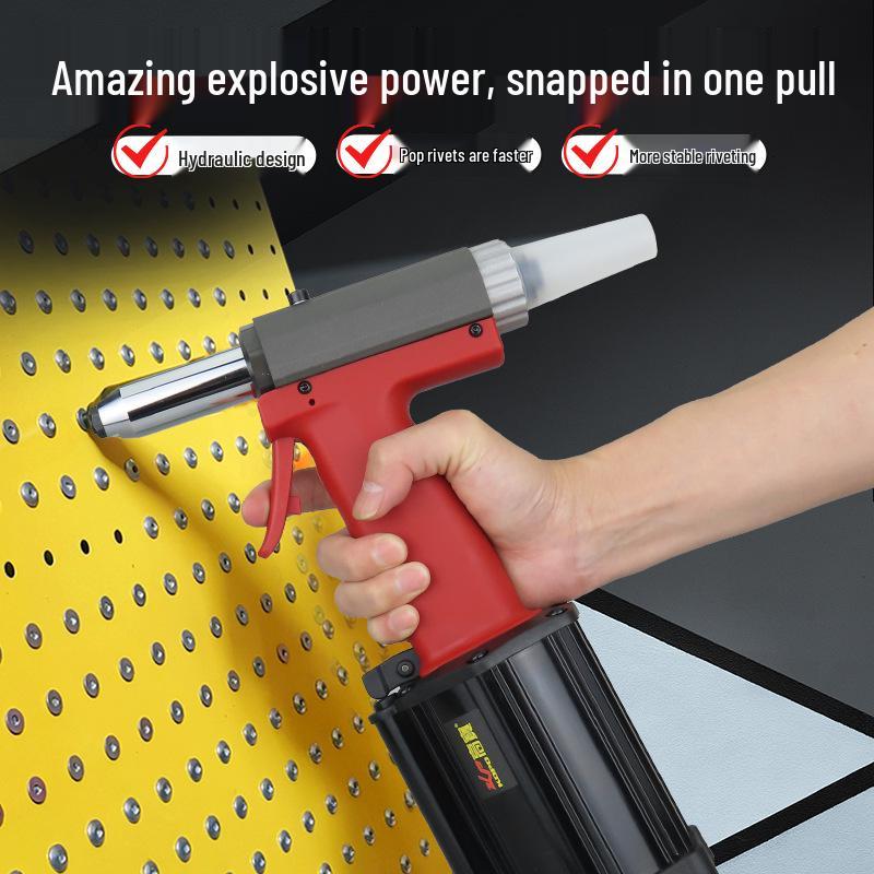 Gaobao Industrial-Grade Pneumatic Rivet Gun - Air-Powered Hydraulic Core Pulling Riveter