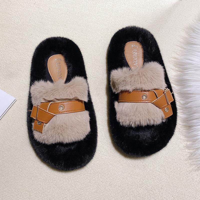 

Маленькие ароматные пушистые тапочки на толстой подошве для женщин, для ношения осенью и зимой 2025 года, новые милые домашние женские зимние пушистые тапочки 42 хаки