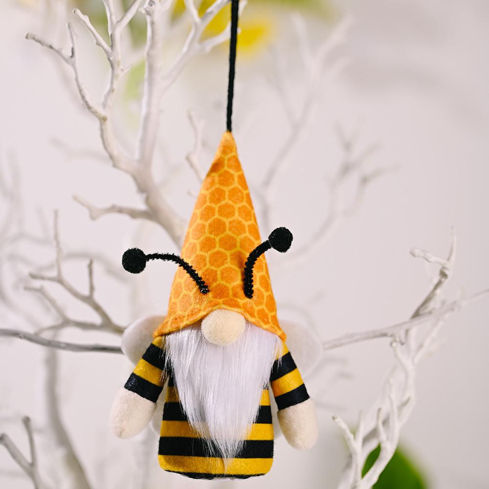 Adorable Bee Day Plush Doll With Antenna And Glow Feature For Festive Decor