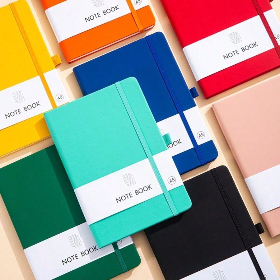 A5/A7 Hardcover Notebook Set - PU Leather Cover, 200 Pages/100 Pages, Suitable For School, University, Work, Travel - Lined Notebook,
