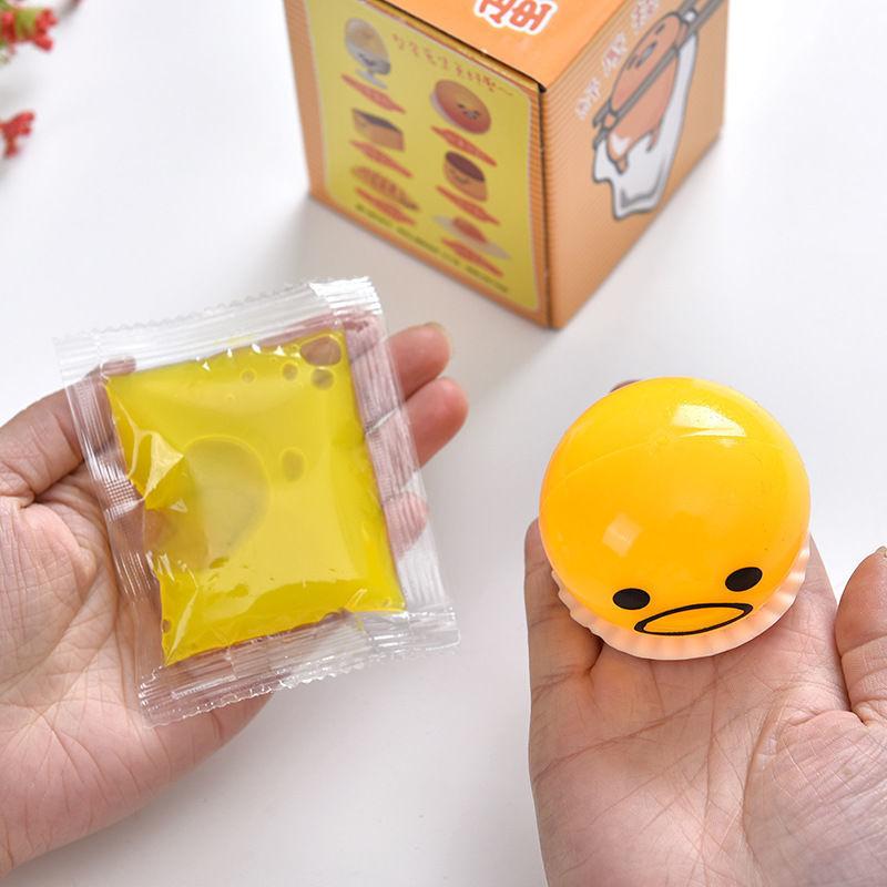 2/5PCs Egg Yolk Squeezing Stress Relieving Ball Yellow Goop Stress Relieving Toy Fun Squeezing Difficult Anti Stress Nausea Egg