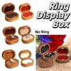 Handmade Rings Bearer Box Double Slots Ring Display Box Jewelry Storage Show Case  Wedding Ceremony