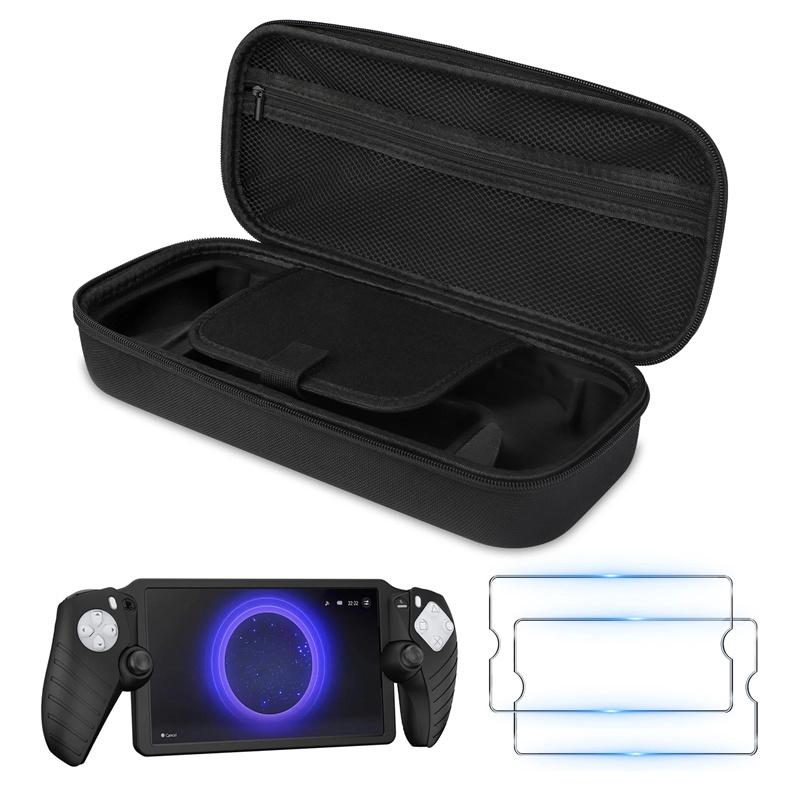 3-in-1 Accessoireset Compatibel met Playstation Portal, Eva Draagtas voor Ps5 Portal, Zachte Siliconen Beschermhoes