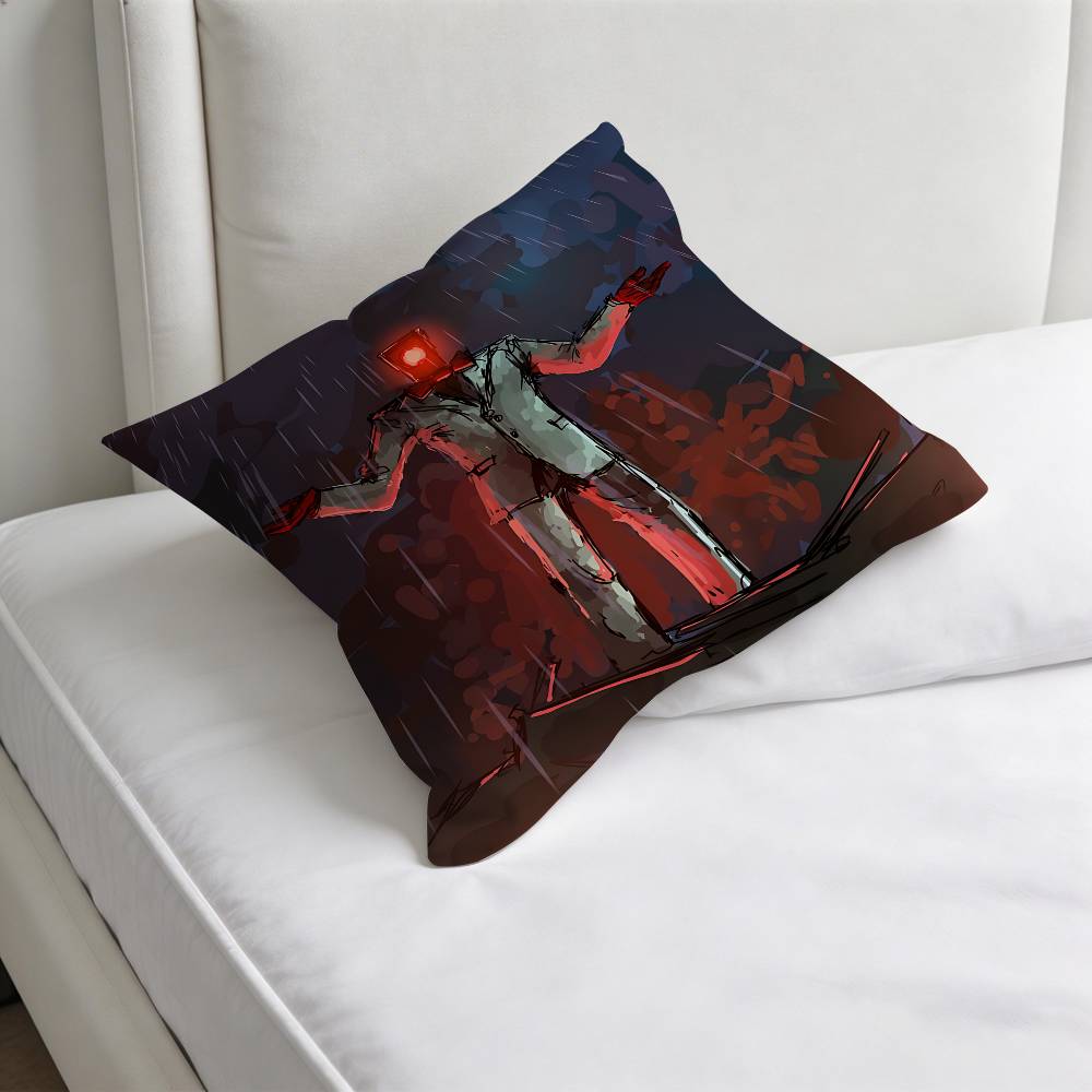 

Funny SSkibidi TToilet Decorative Square Pillow Cover Soft Comfortable Pillow Case Sofa Bed Home Decoration 30x30cm