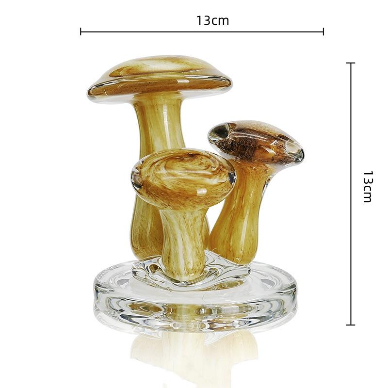 

Glass Handicrafts Simulated Mushroom Statue Glass Ornaments Mushroom Decorative Figurines Home Decoration Accessories