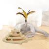 AS60-Wooden 2/3 Levels Pet Cat Tower Tracks Disc Cat Intelligence Amusement Triple Play Disc Cat Ball Training