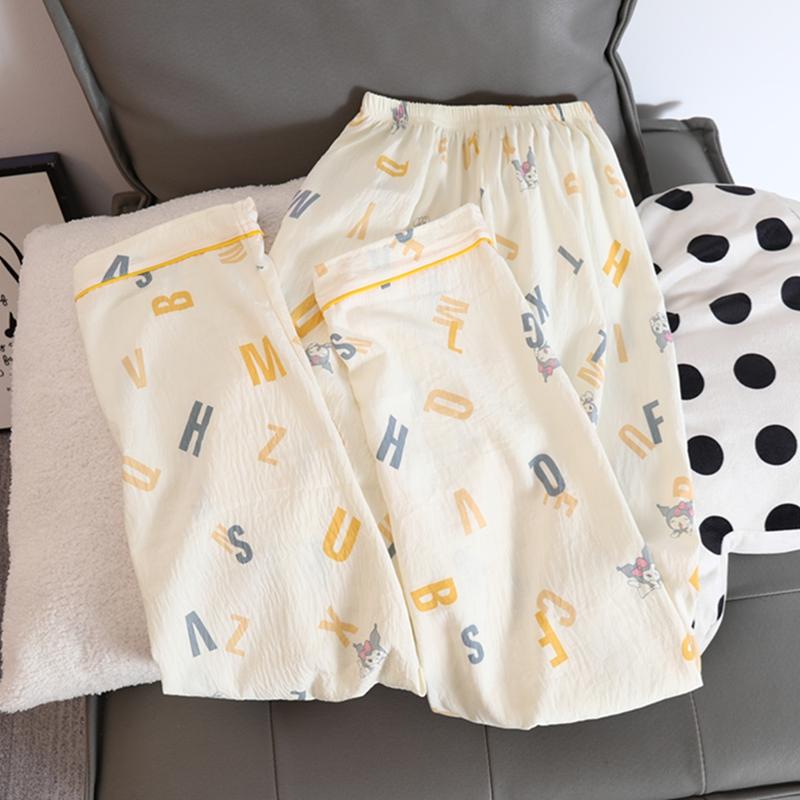 Women's Pajamas Set Soft Sleepwear Sweet Cute Letter Print New Pajama 2 Piece Suit Pyjama Femme Nightwear Loungewear for Autumn