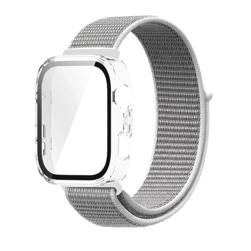Pasek Nylonowy+Etui PC do Huawei Watch Fit 3/4/4 Pro Chroniące przed Upadkiem+Wygodna Oddychająca Opaska na Nadgarstek Correa