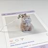 Lovely 3D Flocked Otter Pendant Keychain Cute Cartoon Backpack Charm  Animal Keyring Bag Hanging Decoration Accessories