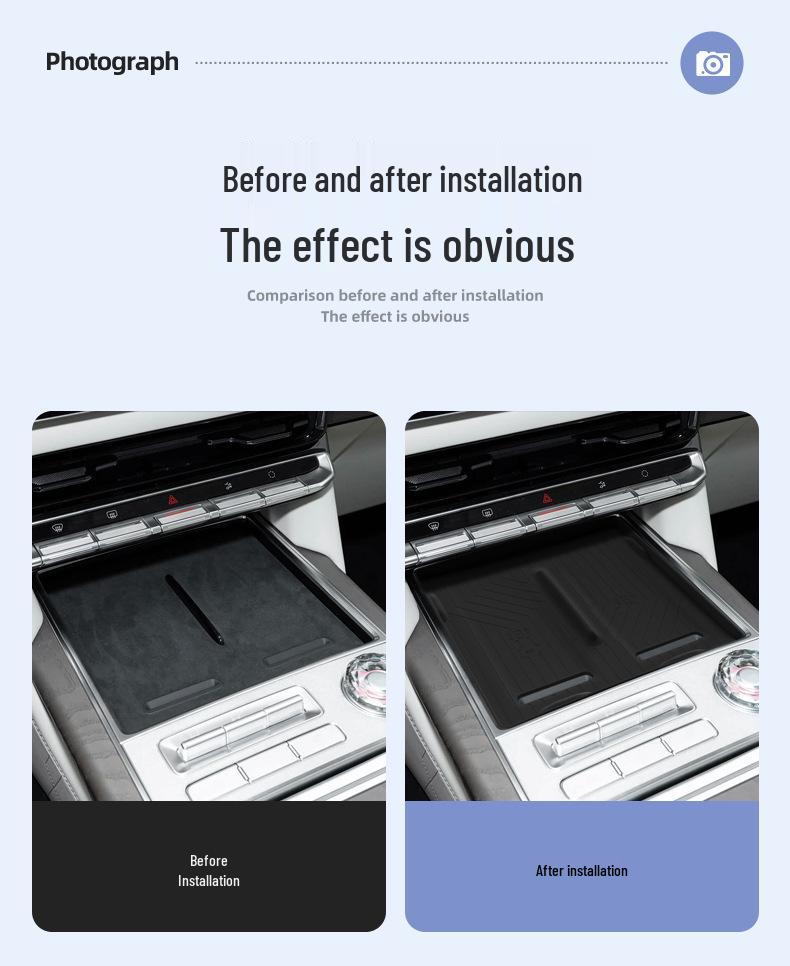 Zeekr 9X Silicone Wireless Charging Anti-slip Phone Pad for Center Console Interior Decoration.