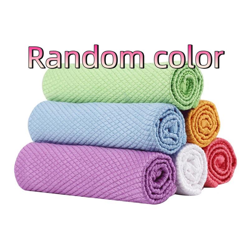Magic Cleaning Cloth Fish Scale Glass Cloth Car Window Mirror Cleaning Cloth Traceless Reusable Suitable for Cleaning Kitchen Mi 1Pcs