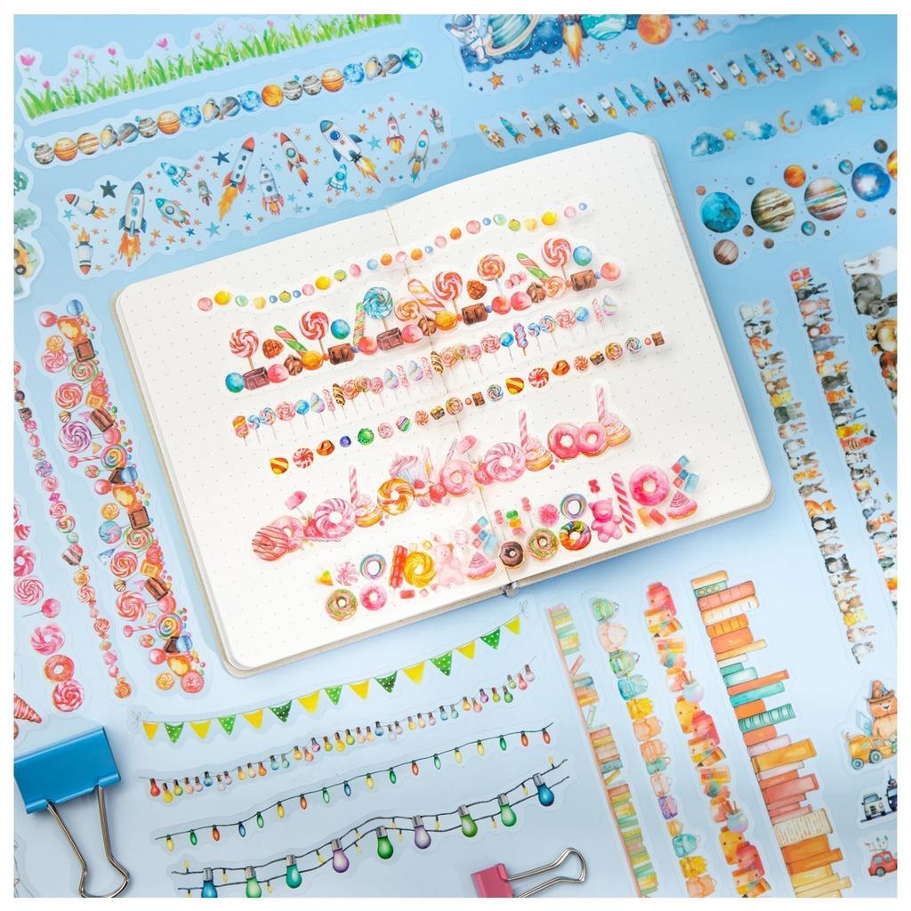 Kesari Sticker Collage for Girls and Sticker Cute Korean Large Candy Assortment, Retro, Stylish, Cute, Adults, Book, Keyboard, Smartphone, Diary,
