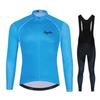 Autumn and Winter Men's and Women's Long-sleeved Velvet Thermal Mountain Bike Riding Clothes Road Bicycle Sportswear Cover