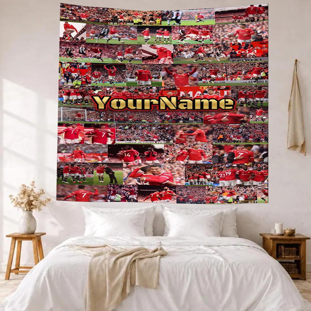 Manchester Custom Your Name Wall Decor Tapestry Art For Pet Memorial Birthdaywedding Party Backdrop Family Gift