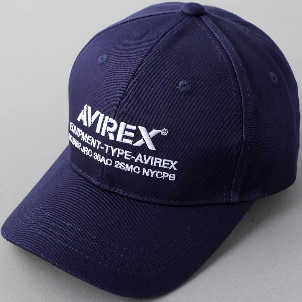 AVIREX NUMBERING Military Baseball Cotton Size F 6-Panel Cap, Men's Low-Profile Cap, Navy,