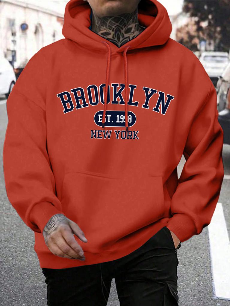 2025Brooklyn Est 1998 Nouveau Sweat à Capuche Oversize Automne Confortable York Impression Hommes Sweat à Capuche Harajuku Sweat à Col Rond Mode Survêtement