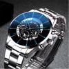 Fashion Men Black Stainless Steel Watch Luxury Calendar Quartz Wrist Watch Mens Business Watches for Man Clock
