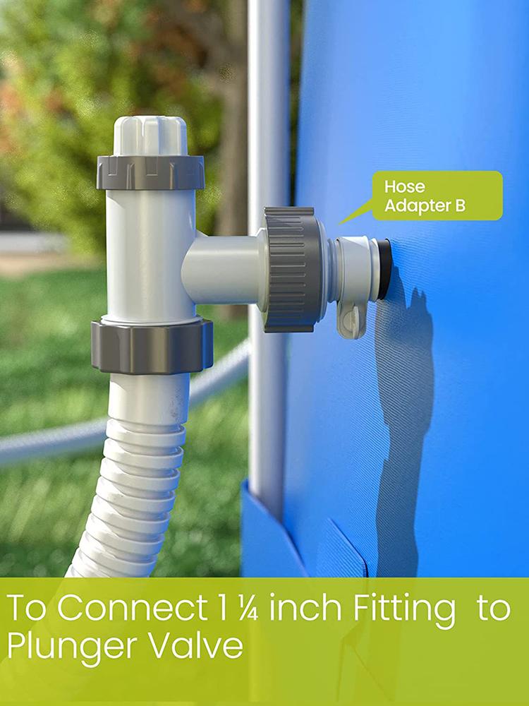 1.25 Inch To 1.5 Inch Type B Hose Adapters for Intex Hose Pump Parts Conversion Swimming Pool Drain Parts Accessories